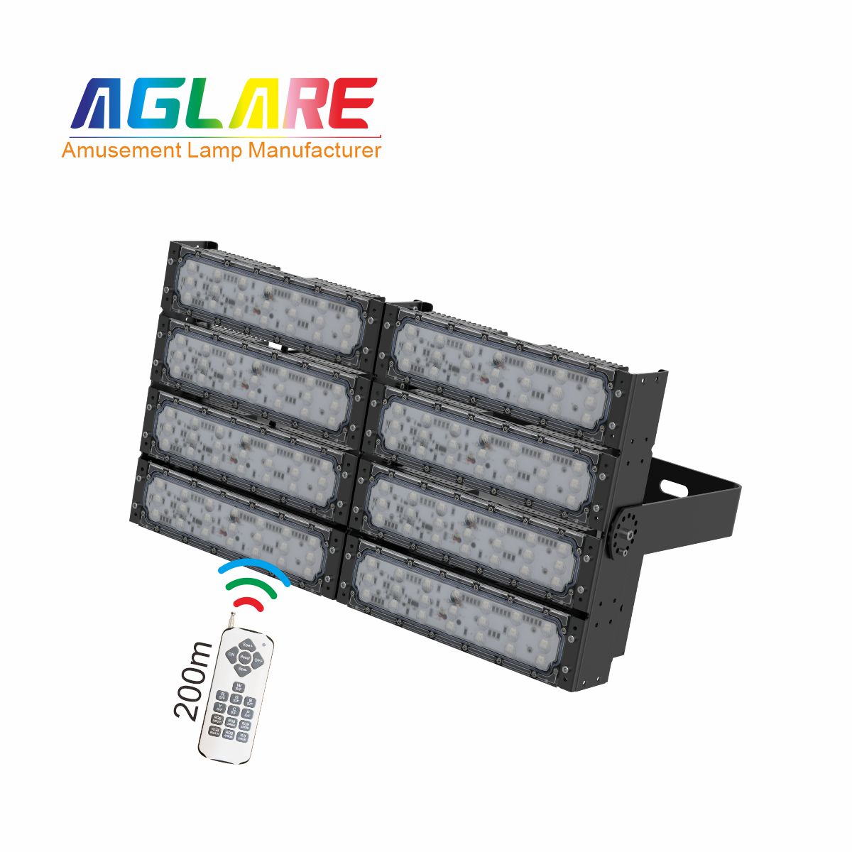 400WLED彩色投光灯泛光灯,变色户外射灯带遥？？仄