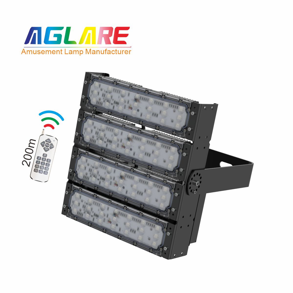 200W RGB彩色投光灯,变色户外射灯带遥？？仄