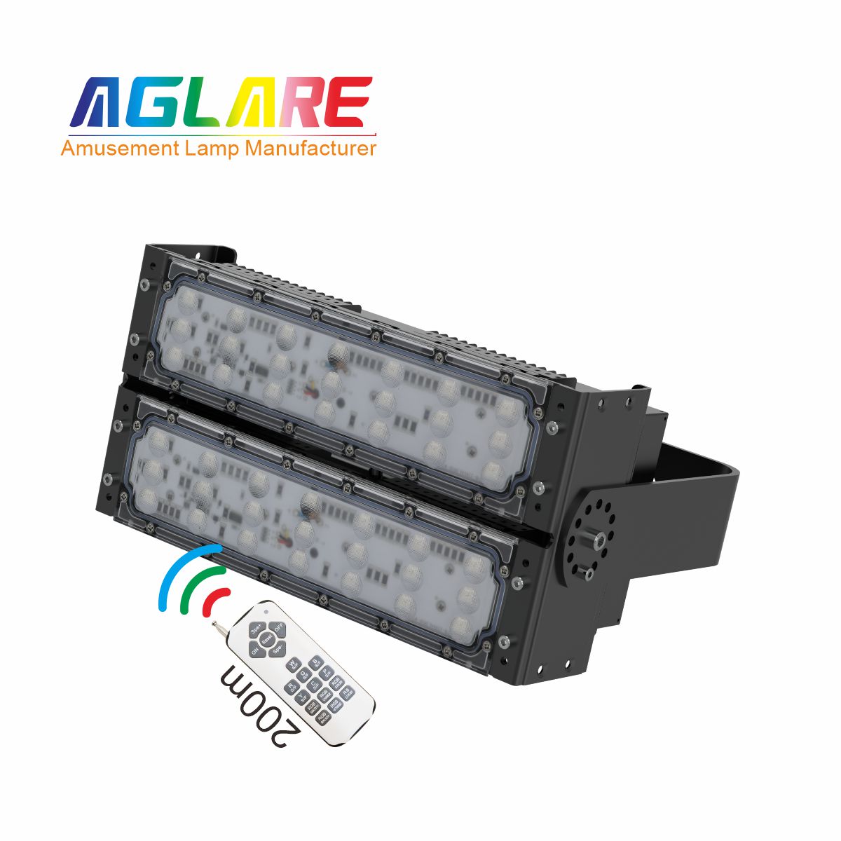 100W LED彩色泛光灯 RGB投光灯带遥？？仄